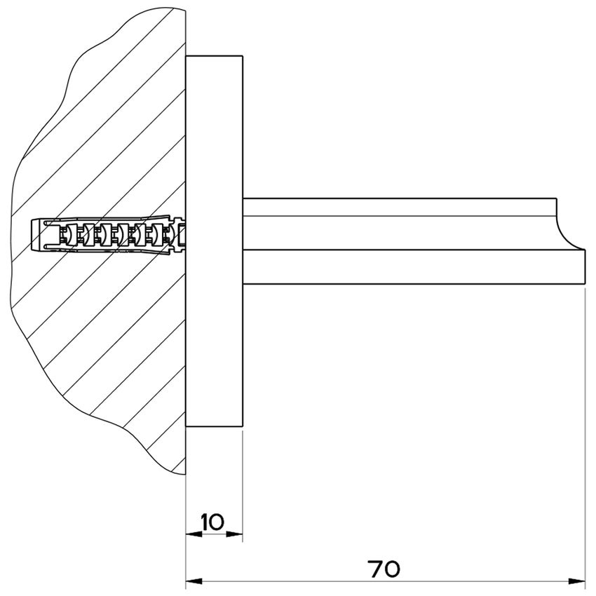 Immagine di Gessi ELEGANZA supporto fisso per doccetta, finitura copper PVD 46157#030