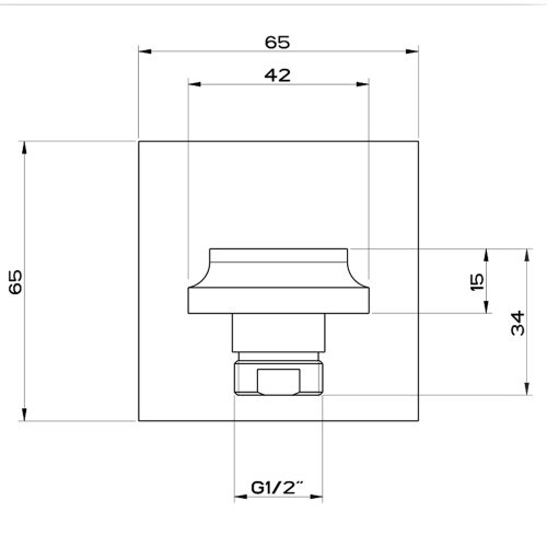 Immagine di Gessi ELEGANZA presa acqua con supporto doccetta, finitura copper PVD 46161#030
