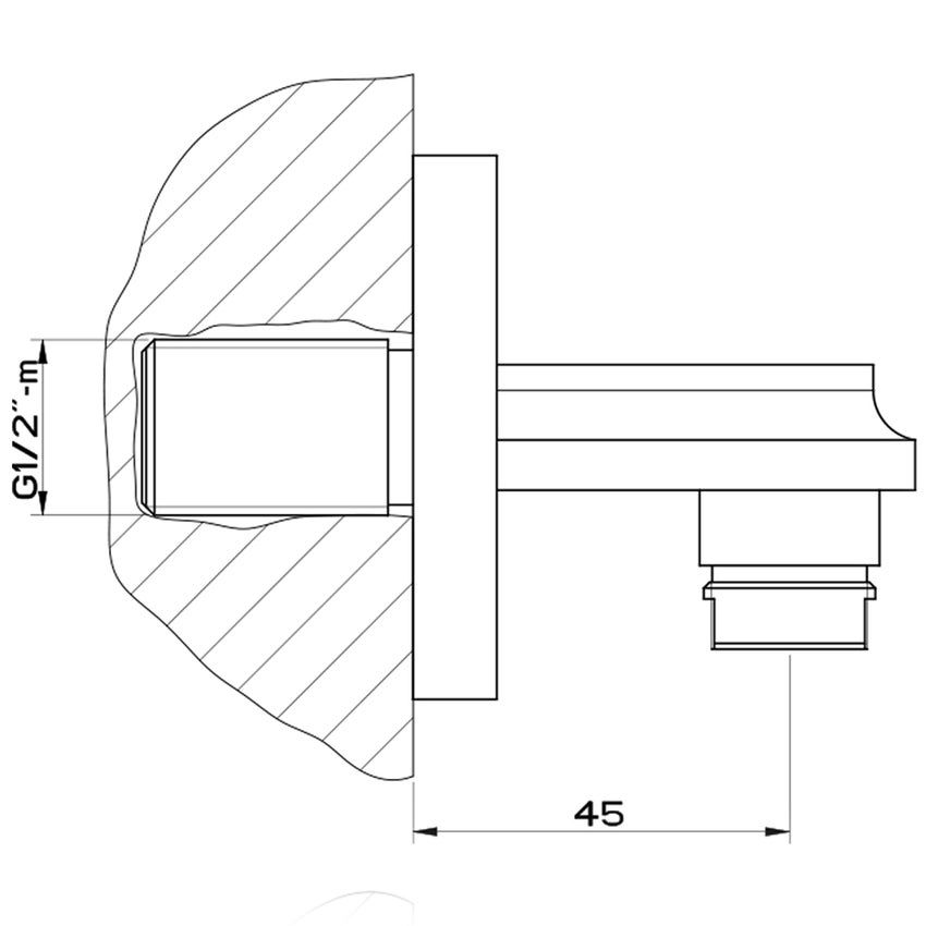 Immagine di Gessi ELEGANZA presa acqua, finitura cromo 46169#031