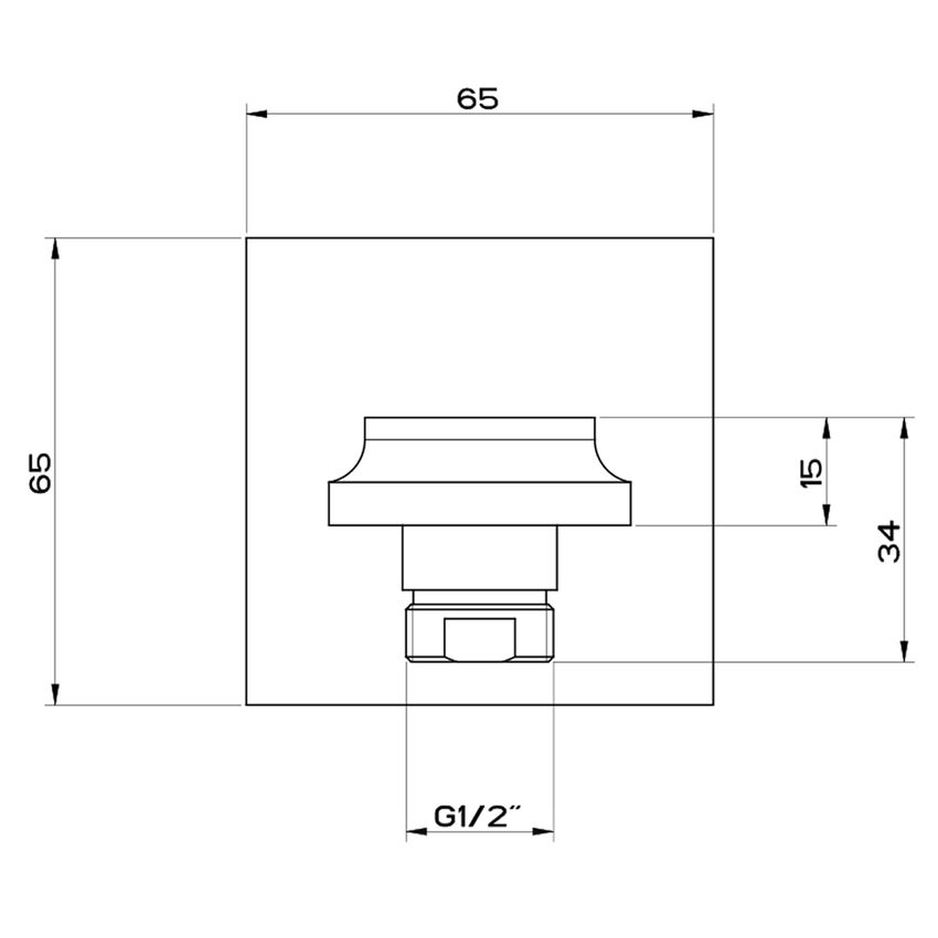 Immagine di Gessi ELEGANZA presa acqua, finitura cromo 46169#031