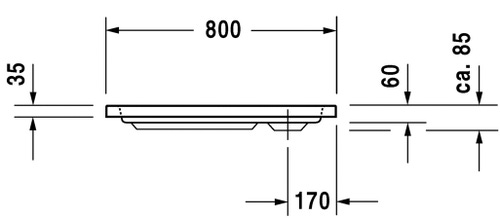 Immagine di Duravit D-CODE piatto doccia quadrato 80 cm, colore bianco 720101000000000