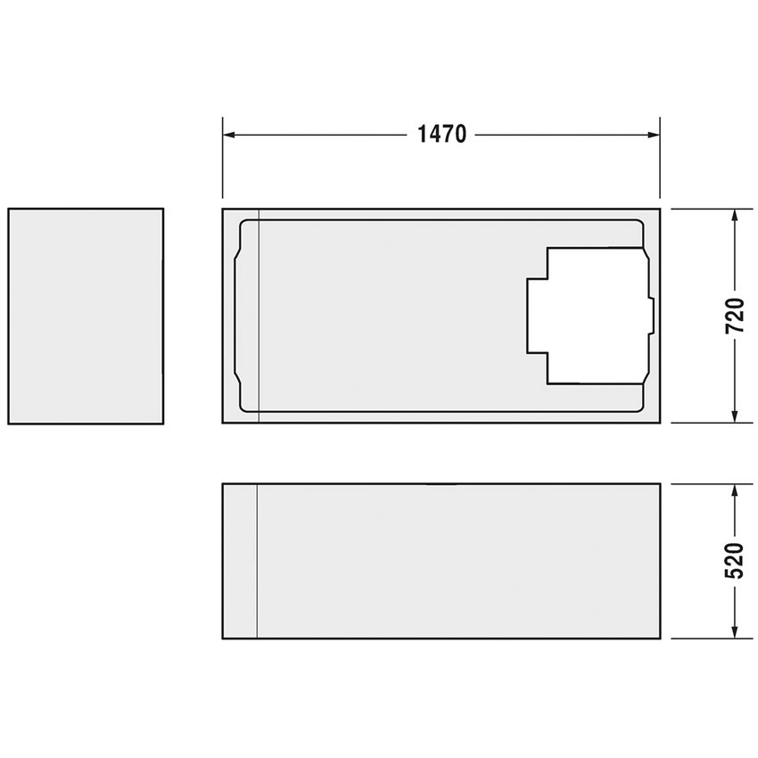 Immagine di Duravit D-CODE struttura in polistirene, colore bianco 790469000000000