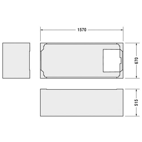 Immagine di Duravit D-CODE struttura in polistirene, colore bianco 790470000000000