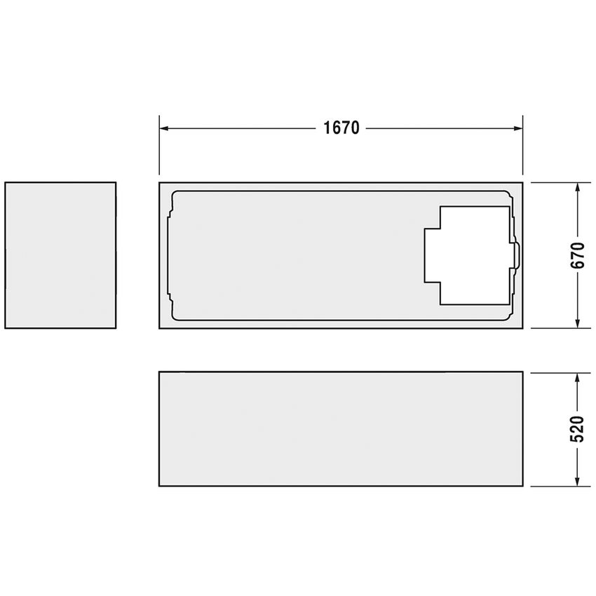 Immagine di Duravit D-CODE struttura in polistirene, colore bianco 790472000000000