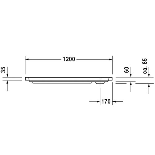 Immagine di Duravit D-CODE piatto doccia di forma rettangolare, L.120 P.70 cm, colore bianco 720094000000000
