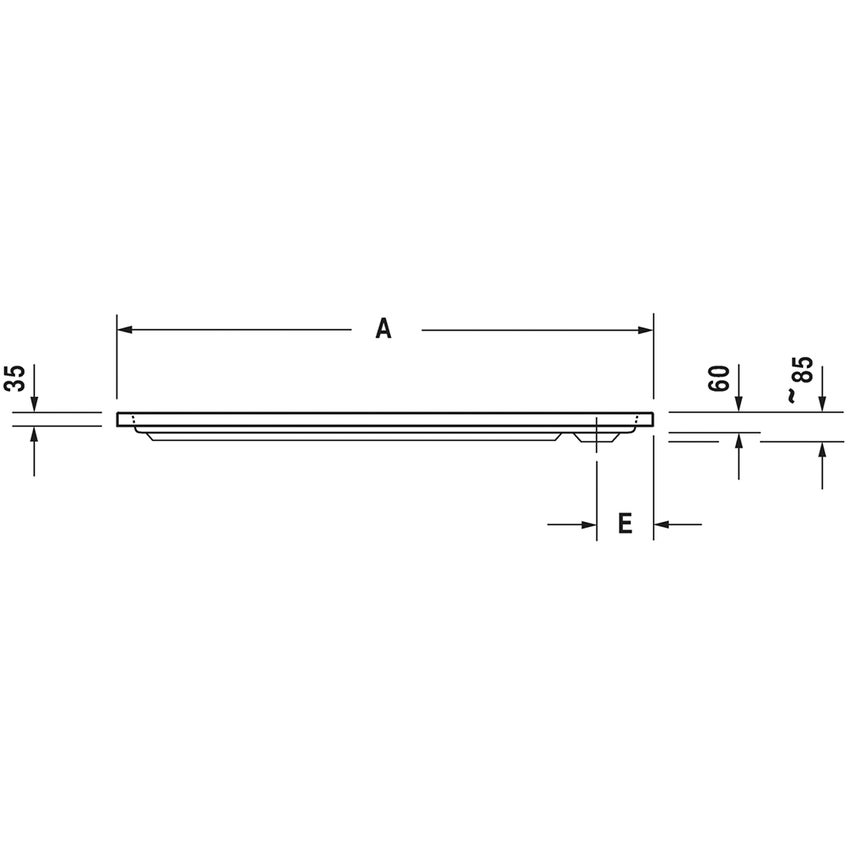 Immagine di Duravit D-CODE piatto doccia di forma rettangolare, L.160 P.70 cm, colore bianco 720163000000000