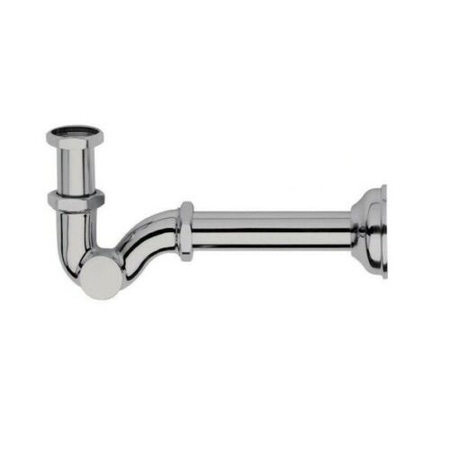 Immagine di Ghidini 2000 sifone a S per lavabo o bidet, tubo acciaio cromato spessore 0,4 mm, 1 1/4” finitura cromo 53911425