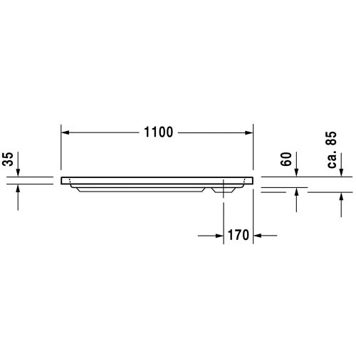 Immagine di Duravit D-CODE piatto doccia di forma rettangolare, L.110 P.75 cm, colore bianco 720097000000000