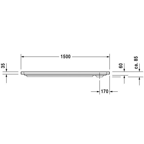 Immagine di Duravit D-CODE piatto doccia di forma rettangolare, L.150 P.75 cm, colore bianco 720099000000000