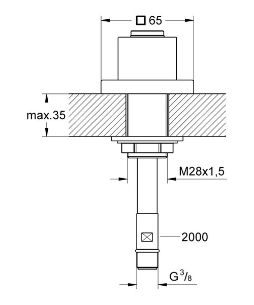 Immagine di Grohe Supporto per manopola doccia finitura cromo 27531000