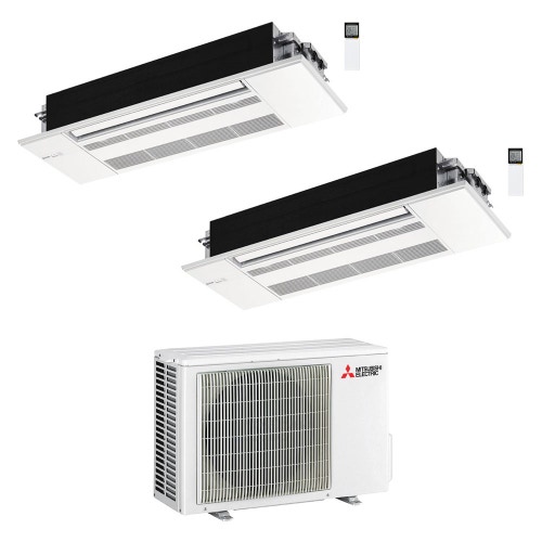 Immagine di Mitsubishi MLZ-KP Cassetta a una via R32 Climatizzatore a cassetta dual split inverter | unità esterna 5.3 kW unità interne 12000+12000 BTU MXZ-2F53VF+MLZ-KP[35|35]VF