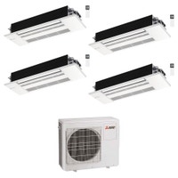 Immagine di Mitsubishi MLZ-KP Cassetta a una via R32 Climatizzatore a cassetta quadri split inverter | unità esterna 8 kW unità interne 9000+9000+12000+12000 BTU MXZ-4F80VF+MLZ-KP[25|25|35|35]VF