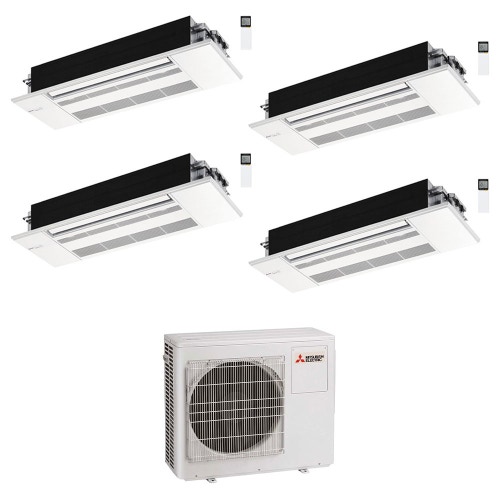 Immagine di Mitsubishi MLZ-KP Cassetta a una via R32 Climatizzatore a cassetta quadri split inverter | unità esterna 8 kW unità interne 9000+9000+12000+12000 BTU MXZ-4F80VF+MLZ-KP[25|25|35|35]VF