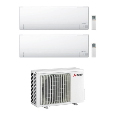Immagine di Mitsubishi MSZ-BT R32 Climatizzatore a parete dual split inverter Wi-Fi bianco | unità esterna 3.3 kW unità interne 7000+7000 BTU MXZ-2F33VF+MSZ-BT[20|20]VGK