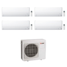 Immagine di Mitsubishi MSZ-BT R32 Climatizzatore a parete quadri split inverter Wi-Fi bianco | unità esterna 8 kW unità interne 7000+7000+7000+7000 BTU MXZ-4F80VF+MSZ-BT[20|20|20|20]VGK