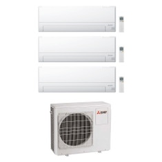 Immagine di Mitsubishi MSZ-BT R32 Climatizzatore a parete trial split inverter Wi-Fi bianco | unità esterna 6.8 kW unità interne 7000+9000+9000 BTU MXZ-3F68VF+MSZ-BT[20|25|25]VGK