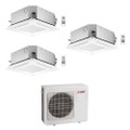 Immagine di Mitsubishi SLZ-M Cassetta a 4 vie R32 Climatizzatore a cassetta trial split inverter | unità esterna 5.4 kW unità interne 9000+9000+9000 BTU MXZ-3F54VF+SLZ-M[25|25|25]FA2