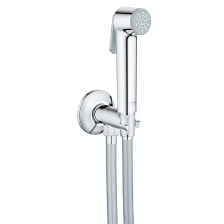 Immagine di Grohe TEMPESTA-F idroscopino 30 con raccordo erogatore con supporto a parete e flessibile Silverflex Long-Life 100 cm, finitura cromo 26358000
