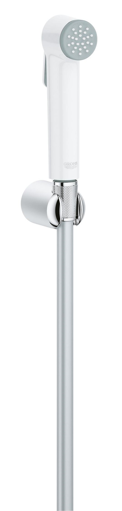 Immagine di Grohe TEMPESTA-F idroscopino 30 con supporto manopola doccia e flessibile Silverflex Long-Life da 125 cm, finitura cromo 26355IL0