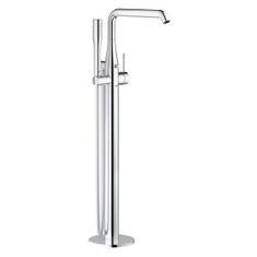 Immagine di Grohe Essence Rubinetto per vasca con installazione a pavimento con manopola doccia GROHE Euphoria Cosmopolitan Stick, raggio di rotazione regolabile di 0°/150°/360°, AquaGuide finitura cromo 23491001