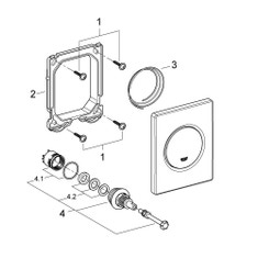 Immagine di Grohe Nova Cosmopolitan Piastra di azionamento Wc Cromo 38804000