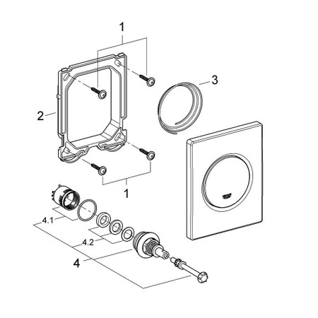 Immagine di Grohe Nova Cosmopolitan Piastra di azionamento Wc Cromo 38804000