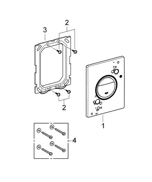 Immagine di Grohe Nova Cosmopolitan Piastra Di Azionamento Wc Bianco lucido Serigrafato 38847LI0