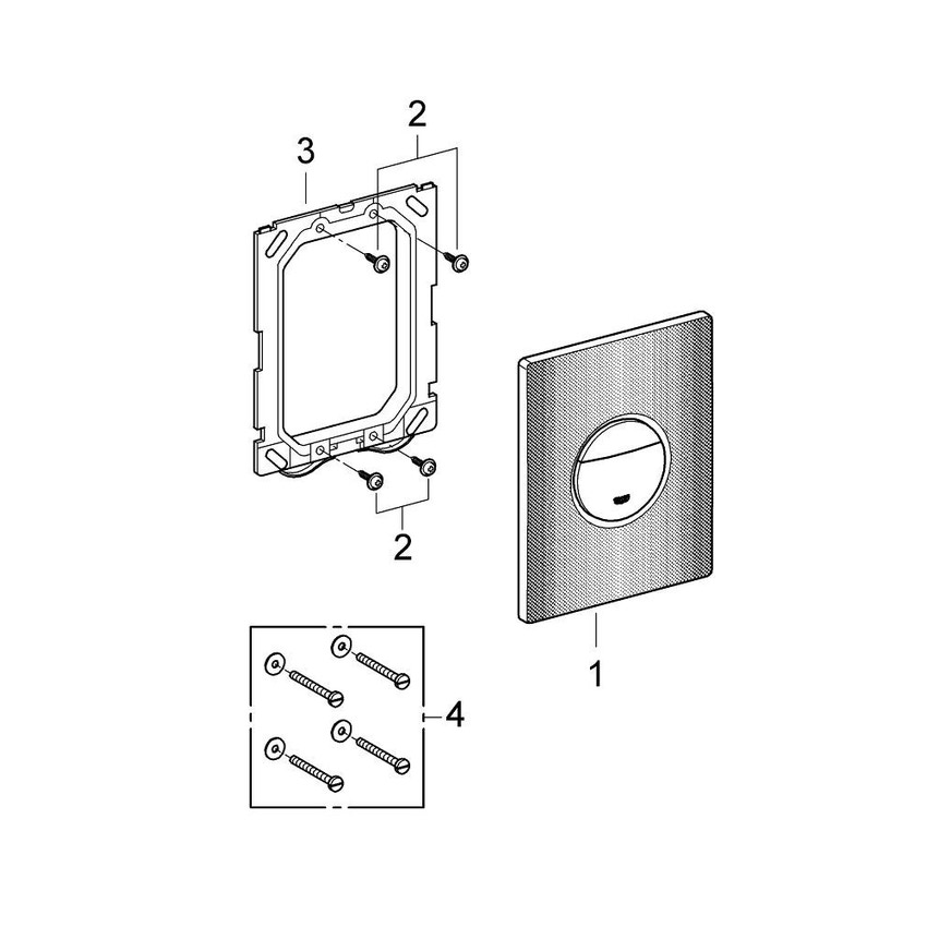 Immagine di Grohe Nova Cosmopolitan Piastra Di Azionamento Wc Cromato serigrafato 38847XG0