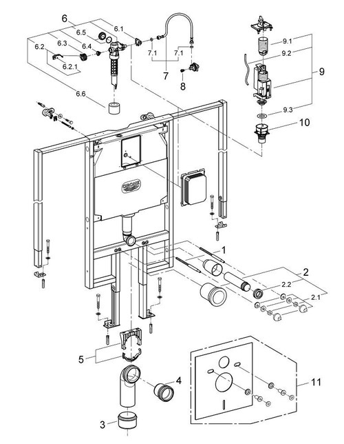 Immagine di Grohe Rapid SL Modulo per vaso sospeso 38995000