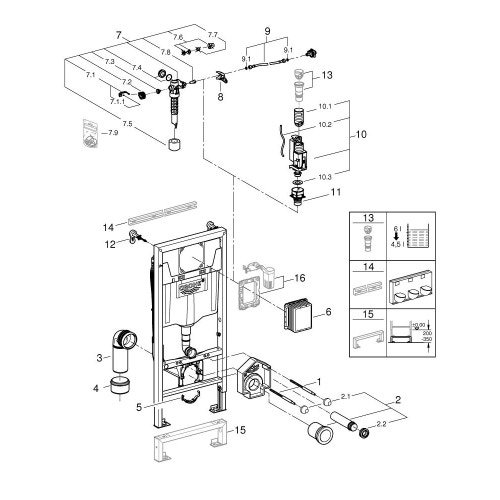 Immagine di Grohe Rapid SL per GROHE Sensia® shower toilets WC con funzione bidet integrata 39112001