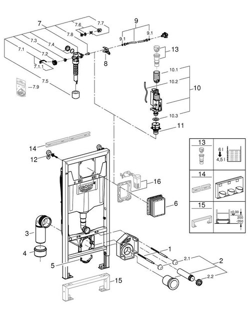 Immagine di Grohe Rapid SL per GROHE Sensia® shower toilets WC con funzione bidet integrata 39112001