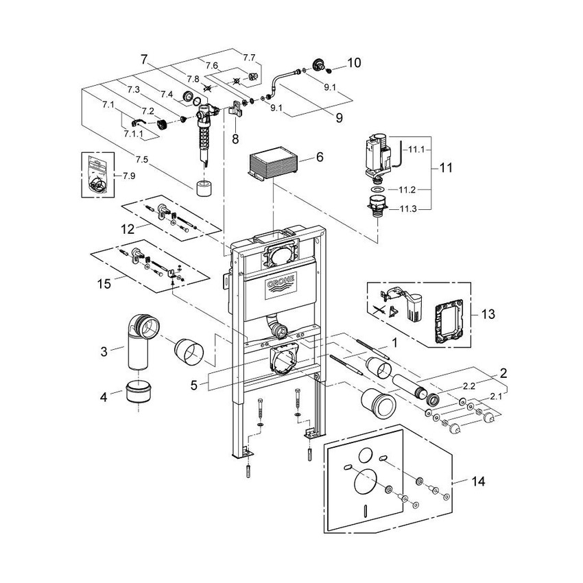 Immagine di Grohe RAPID SL Modulo per vaso sospeso 38526000