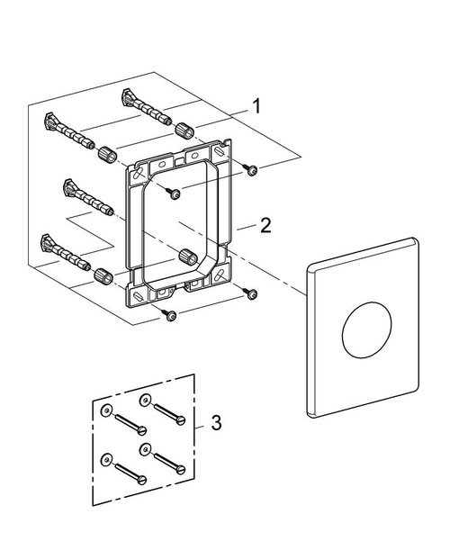 Immagine di Grohe SKATE piastra di azionamento Wc, finitura acciaio inox 38445SD0
