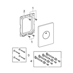 Immagine di Grohe SKATE piastra di azionamento Wc, colore bianco 37547SH0