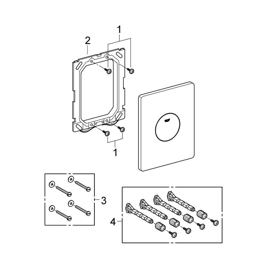 Immagine di Grohe Skate Piastra di azionamento Wc Bianco neve 37547SH0