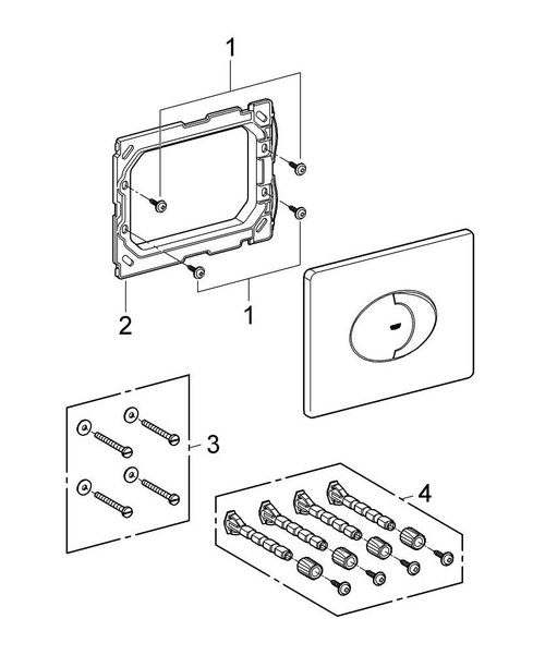 Immagine di Grohe SKATE AIR piastra di azionamento Wc, colore bianco 38506SH0