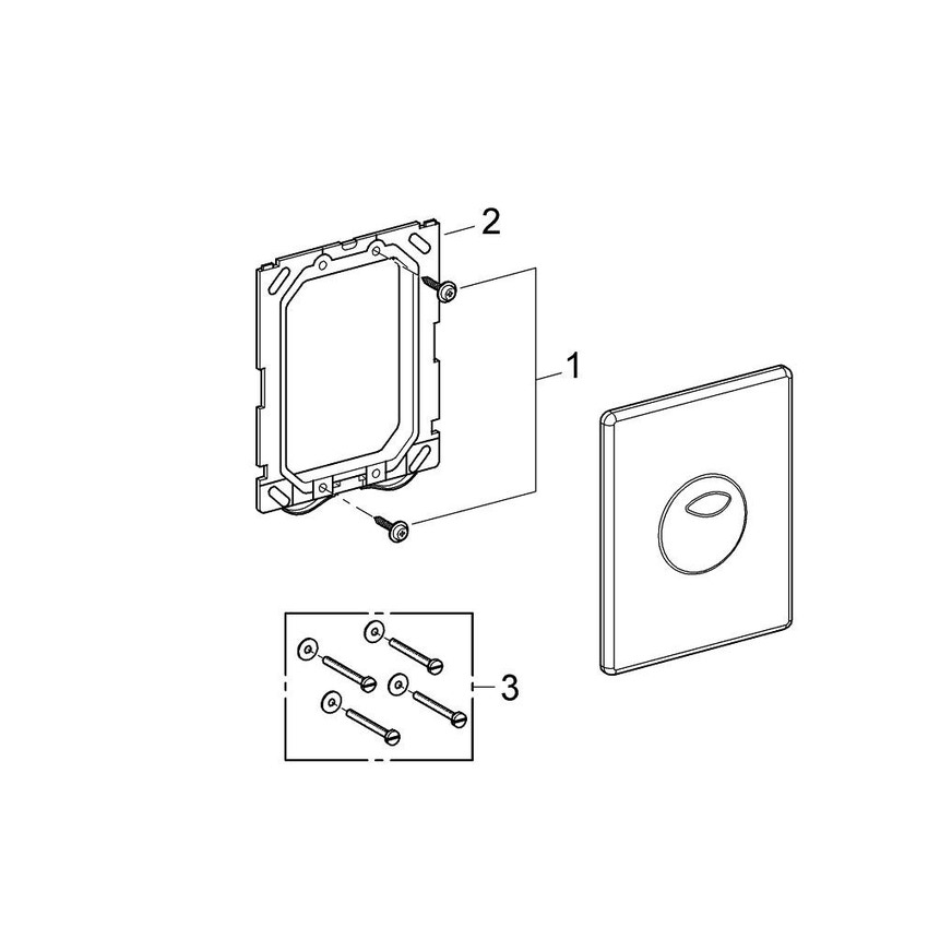 Immagine di Grohe SKATE piastra di azionamento Wc, finitura cromo 38862000