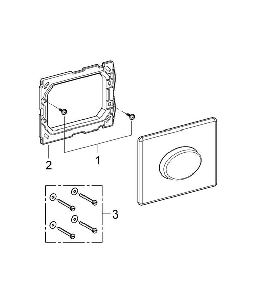 Immagine di Grohe SKATE AIR piastra di azionamento Wc, colore bianco 38565SH0