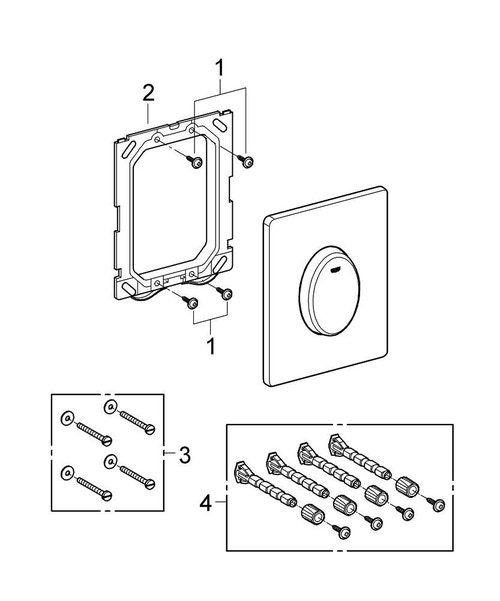 Immagine di Grohe SKATE AIR piastra di azionamento Wc, colore bianco 38564SH0