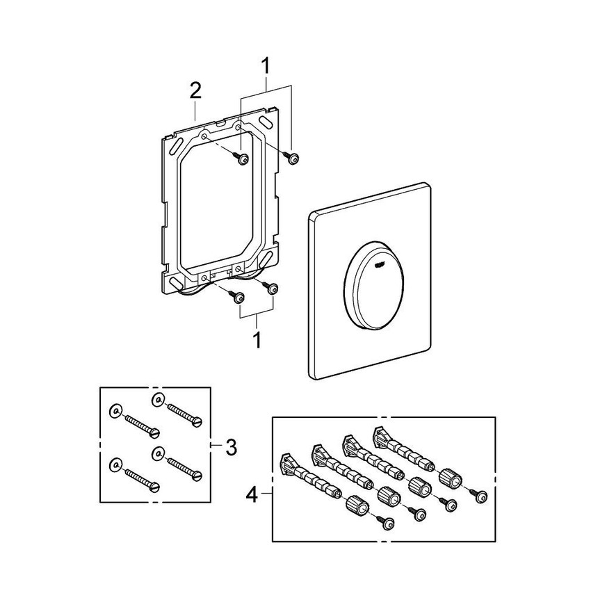 Immagine di Grohe SKATE AIR piastra di azionamento Wc, finitura cromo 38564000
