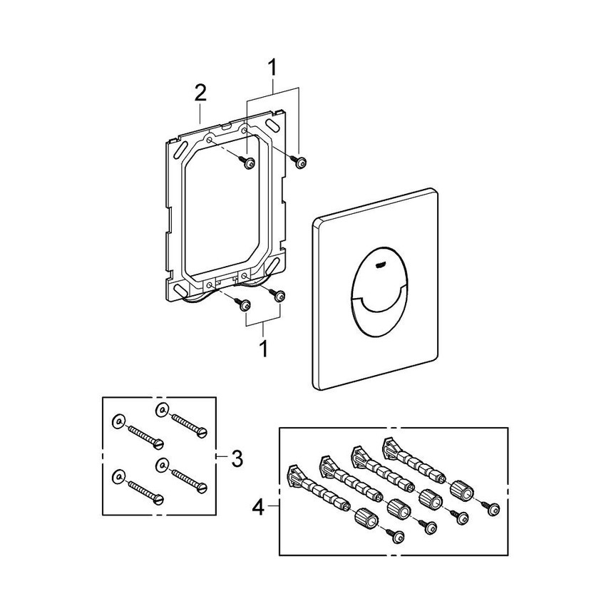 Immagine di Grohe SKATE AIR piastra di azionamento Wc, finitura cromo satinato 38505P00