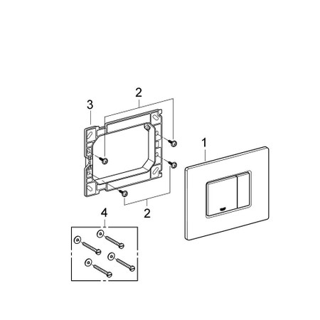 Immagine di Grohe SKATE COSMOPOLITAN piastra di azionamento Wc, finitura acciaio inox 38776SD0