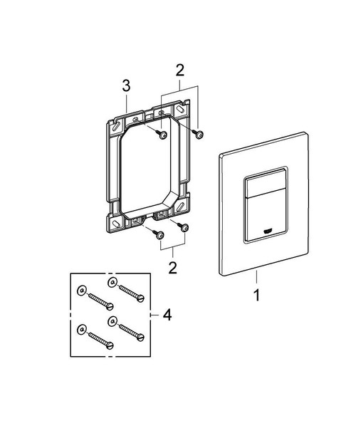 Immagine di Grohe SKATE COSMOPOLITAN piastra di azionamento Wc, finitura acciaio inox 38732SD0