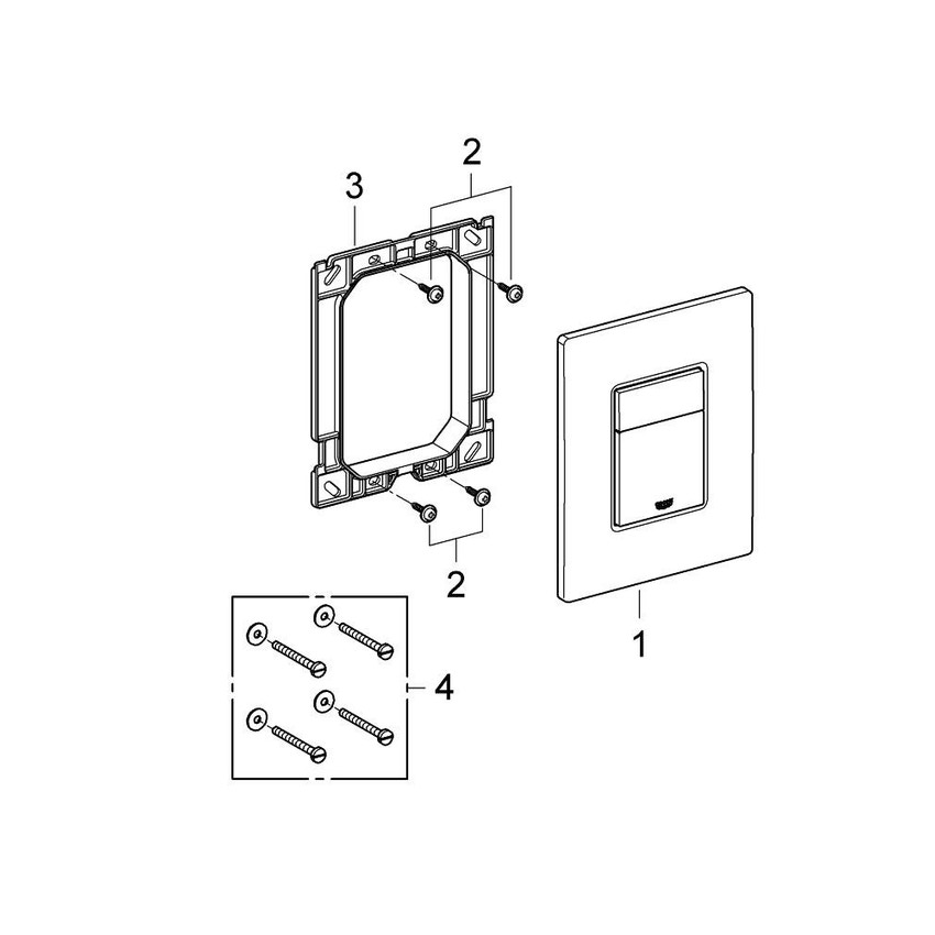 Immagine di Grohe SKATE COSMOPOLITAN piastra di azionamento Wc, finitura acciaio inox 38732SD0