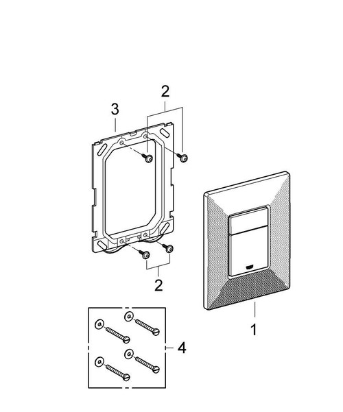 Immagine di Grohe Skate Cosmopolitan Piastra Di Azionamento Wc Cromo-Serigrafato 38859XG0