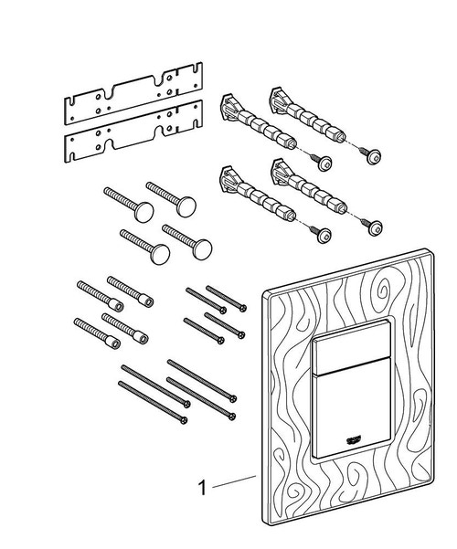 Immagine di Grohe Skate Cosmopolitan Piastra Di Azionamento Wc Noce 38849HP0