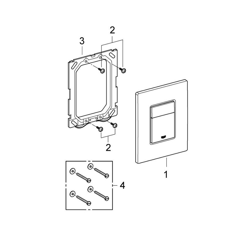 Immagine di Grohe Skate Cosmopolitan Piastra Di Azionamento Wc Titanio- Antiditata 38732BR0