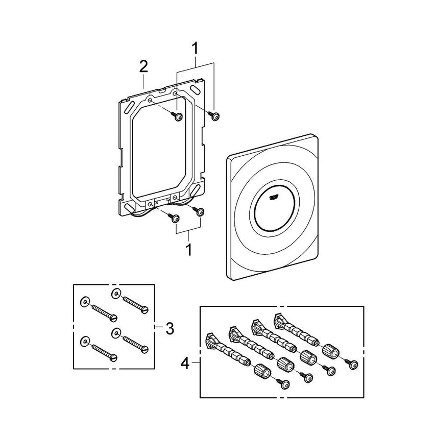 Immagine di Grohe SURF piastra di azionamento wc, finitura cromo 37063000