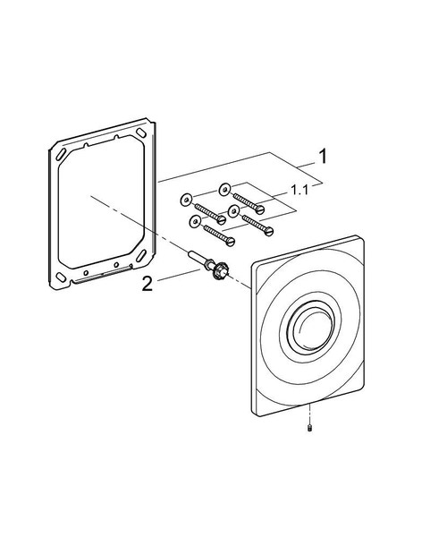 Immagine di Grohe SURF piastra di azionamento wc, finitura cromo 37069000
