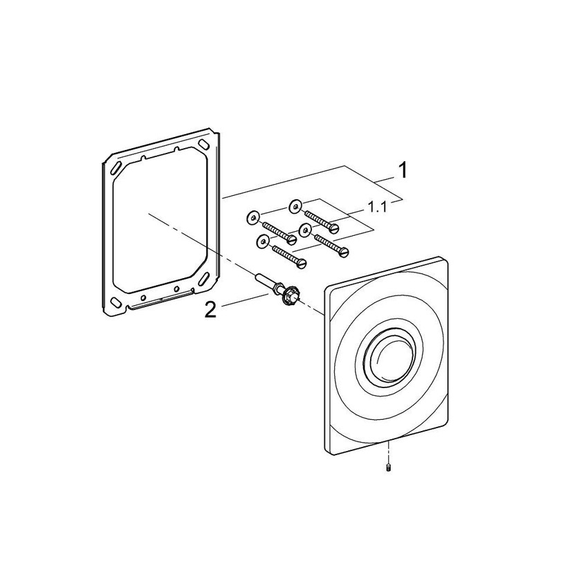 Immagine di Grohe SURF piastra di azionamento wc, finitura cromo 37069000